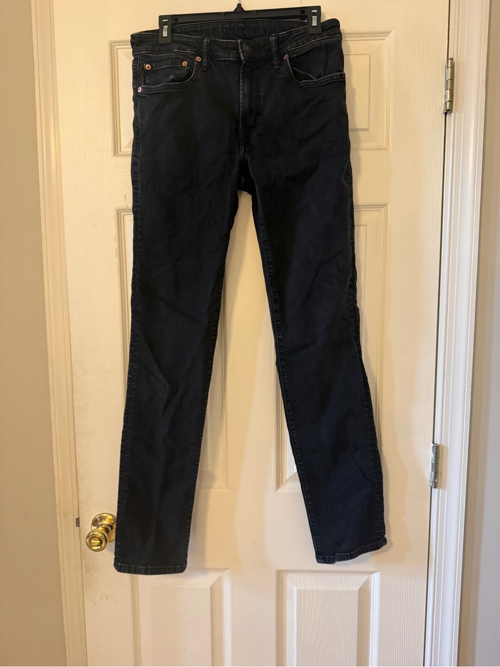 American Eagle Outfitters Men's Slim Straight Jeans - Black